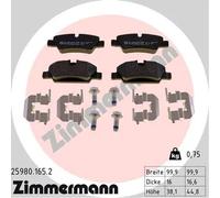Pastiglie freno 25980.165.2 ZIMMERMANN per MINI MINI MINI Cabriolet