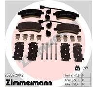 Pastiglie freno 25987.200.2 ZIMMERMANN per FIAT PEUGEOT CITROËN