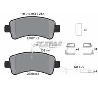 Set di pastiglie freno TEXTAR 2598701, posteriore