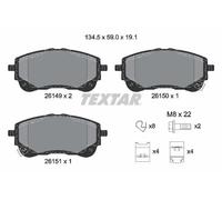 Textar Kit pastiglie freni 2614901 anteriore – per Toyota, Suzuki, Lexus