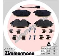 Pastiglie freno 26169.185.2 ZIMMERMANN per SKODA SEAT VW AUDI CUPRA FORD
