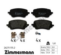 ZIMMERMANN 26271.175.2 Kit pastiglie freni
