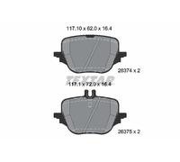 Textar Set pastiglie freno 2637401 per Mercedes‑Benz Classe S/C posteriori