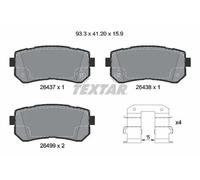 Textar Kit pastiglie freni 2643701 – posteriori, freno a disco per KIA CEE'D (JD) 2015-2018 HYUNDAI
