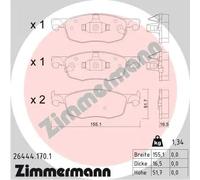 Pastiglie freno 26444.170.1 ZIMMERMANN per TOYOTA MAZDA