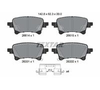 TEXTAR 2661401 Kit pastiglie freni