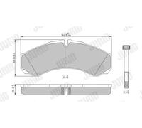 Jurid Kit pastiglie freni 2912109561 posteriori per Iveco Renault Trucks