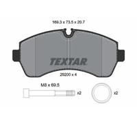 Set di pastiglie freno TEXTAR 2920006, anteriore