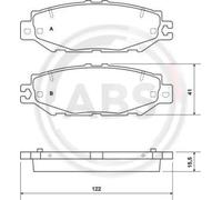 Pastiglie freno 36922 A.B.S. per LEXUS LS