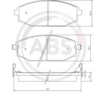 Pastiglie freno 37173 A.B.S. per GALLOPER HYUNDAI