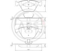 Pastiglie freno 37346 A.B.S. per BMW 7 5 5 Touring 3 Touring 3 Coupé 6 X1 3