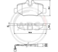 Pastiglie freno 37450 A.B.S. per MERCEDES-BENZ VITO / MIXTO Furgone VITO Autobus