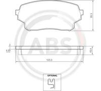 Pastiglie freno 37503 A.B.S. per SUZUKI GRAND VITARA I