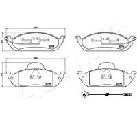 Pastiglie freno 50-00-0535 ASHIKA per MERCEDES-BENZ CLASSE M