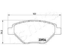 Pastiglie freno 50-00-0716 ASHIKA per RENAULT MEGANE II MEGANE II Tre volumi