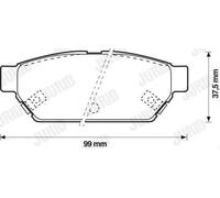 Jurid Kit pastiglie freno 571943J per Mitsubishi, Proton