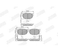 Pastiglie freno 572127J JURID per NISSAN HYUNDAI KIA