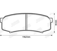 Pastiglie freno 572245J JURID per TOYOTA MITSUBISHI
