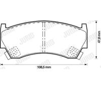 JURID Kit pastiglie freno 572396J frontali per Nissan Almera I Hatchback / Mazda