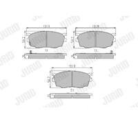 Jurid Kit pastiglie freni 572444J per Isuzu, Mazda – freno a disco