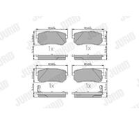 Pastiglie freno 572527J JURID per HYUNDAI KIA