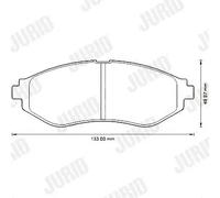 Jurid Kit pastiglie freni 572539J Anteriori per Chevrolet, Daewoo, Proton