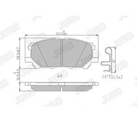 JURID Kit pastiglie freni 572562J - Anteriore per LEXUS RX/RC, TOYOTA