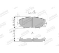 Pastiglie freno 572569J JURID per TOYOTA LEXUS