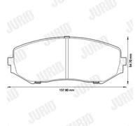 Pastiglie freno 572584J JURID per SUZUKI GRAND VITARA II GRAND VITARA I