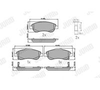 JURID Kit pastiglie freni 572605J - Frontali per Honda CR-V III/IV