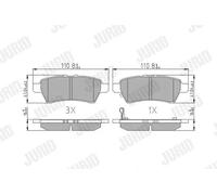 JURID 572610J Kit pastiglie freni