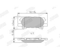 JURID 572621J Kit pastiglie freni