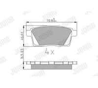 Jurid Kit pastiglie freni 572644J per MAZDA CX-9 CX-7