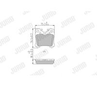 Pastiglie freno 572648J JURID per LEXUS LS