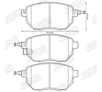 JURID Kit pastiglie freni 572649J Anteriore per Nissan Murano (Z50) e Infiniti