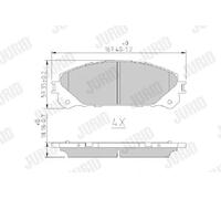 Pastiglie freno 572655J JURID per LEXUS TOYOTA