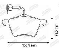 JURID Kit pastiglie freni 573045J - frontale per VW Transporter T4 Autobus