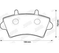 JURID Kit pastiglie freni 573107J Anteriori - Freno a disco per OPEL Renault Nissan