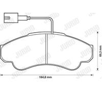 Pastiglie freno 573114J JURID per PEUGEOT FIAT CITROËN