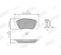 Pastiglie freno 573170J JURID per FIAT LANCIA