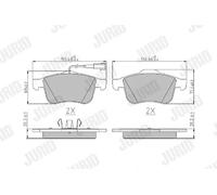 Pastiglie freno 573173J JURID per ALFA ROMEO 159 159 Sportwagon SPIDER