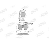 JURID 573208J Kit pastiglie freni