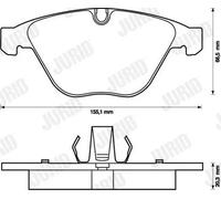 Jurid Kit pastiglie freni 573210J frontali per BMW 3, 3 Touring, 3 Coupé, Z4, Roadster, X1