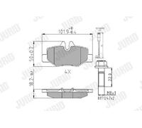 Pastiglie freno 573222J JURID per MERCEDES-BENZ VITO / MIXTO Furgone VIANO