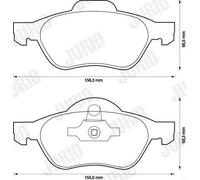 Pastiglie freno 573244J JURID per RENAULT MEGANE II SCÉNIC II CLIO III
