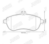 Pastiglie freno 573257JC JURID per MERCEDES-BENZ SLK CLASSE C Coupé CLASSE C SLC