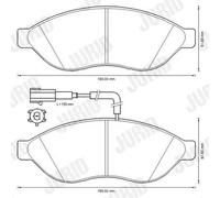 Pastiglie freno 573260J JURID per FIAT PEUGEOT CITROËN