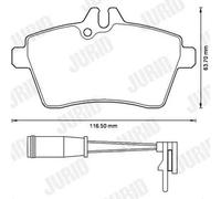 Pastiglie freno 573265JC JURID per MERCEDES-BENZ CLASSE A CLASSE B Sports Tourer