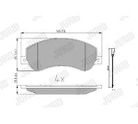 Jurid Kit pastiglie freni 573275J frontali per Ford e VW