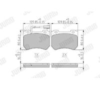 Jurid Kit pastiglie freni 573309J per Alfa Romeo Spider, 159, 159 Sportwagon, Brera
